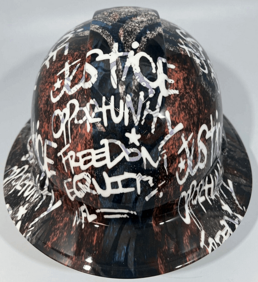 Badass hard hat with a Hydro dipped team design 