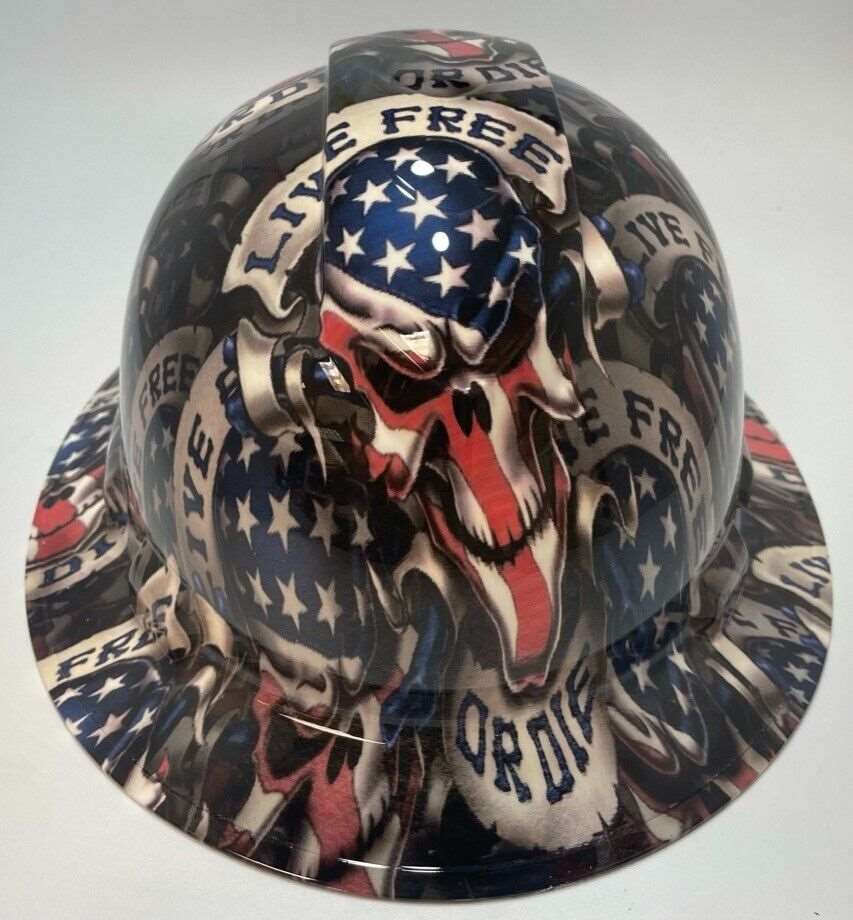 Bad ass hardhat with a hydro dipped skull design