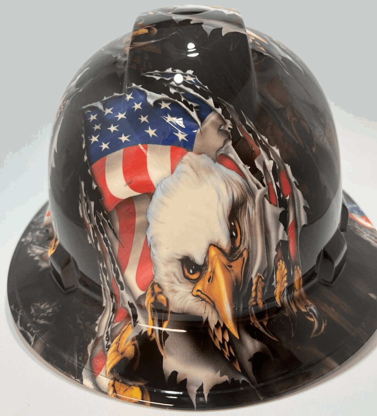 Bad ass hardhat with  hydro dipped Forces design