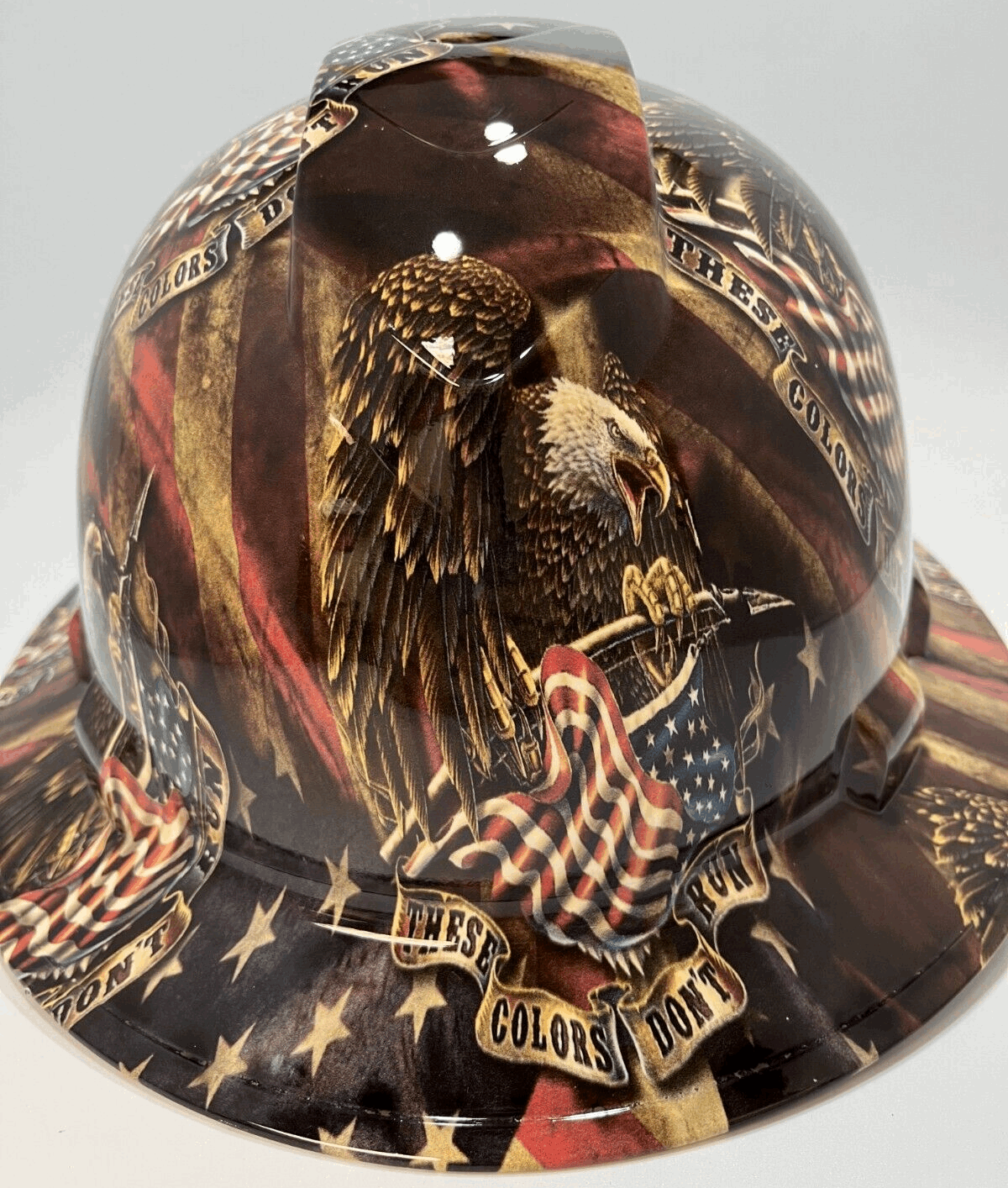 ANSI Type 1 Full Brim Hard Hat Custom Hydro Dipped THESE COLORS DON'T RUN