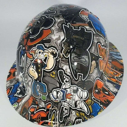 Bad ass hardhat with a fun hydro dipped design
