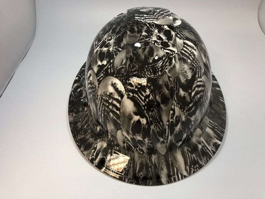 Bad ass hardhat with a hydro dipped skull design