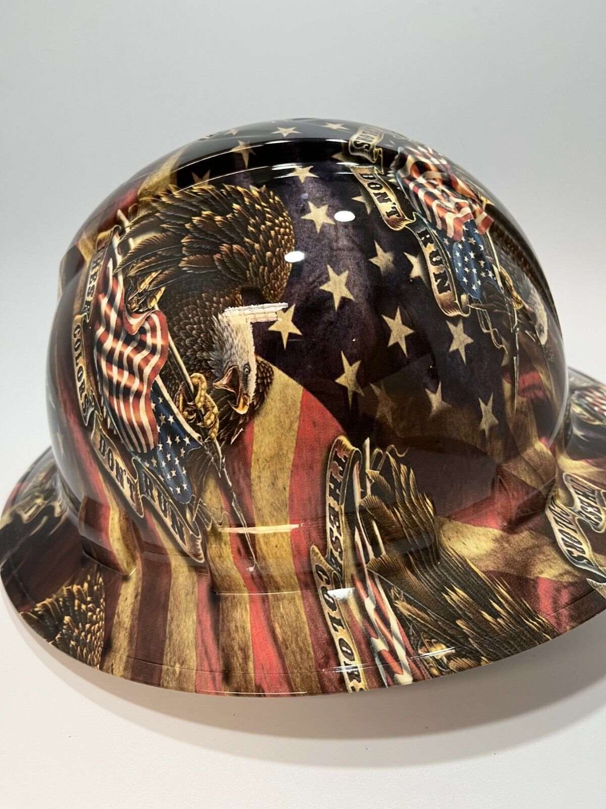 ANSI Type 1 Full Brim Hard Hat Custom Hydro Dipped THESE COLORS DON'T RUN