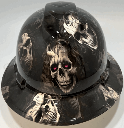 Bad ass hardhat with a hydro dipped skull design