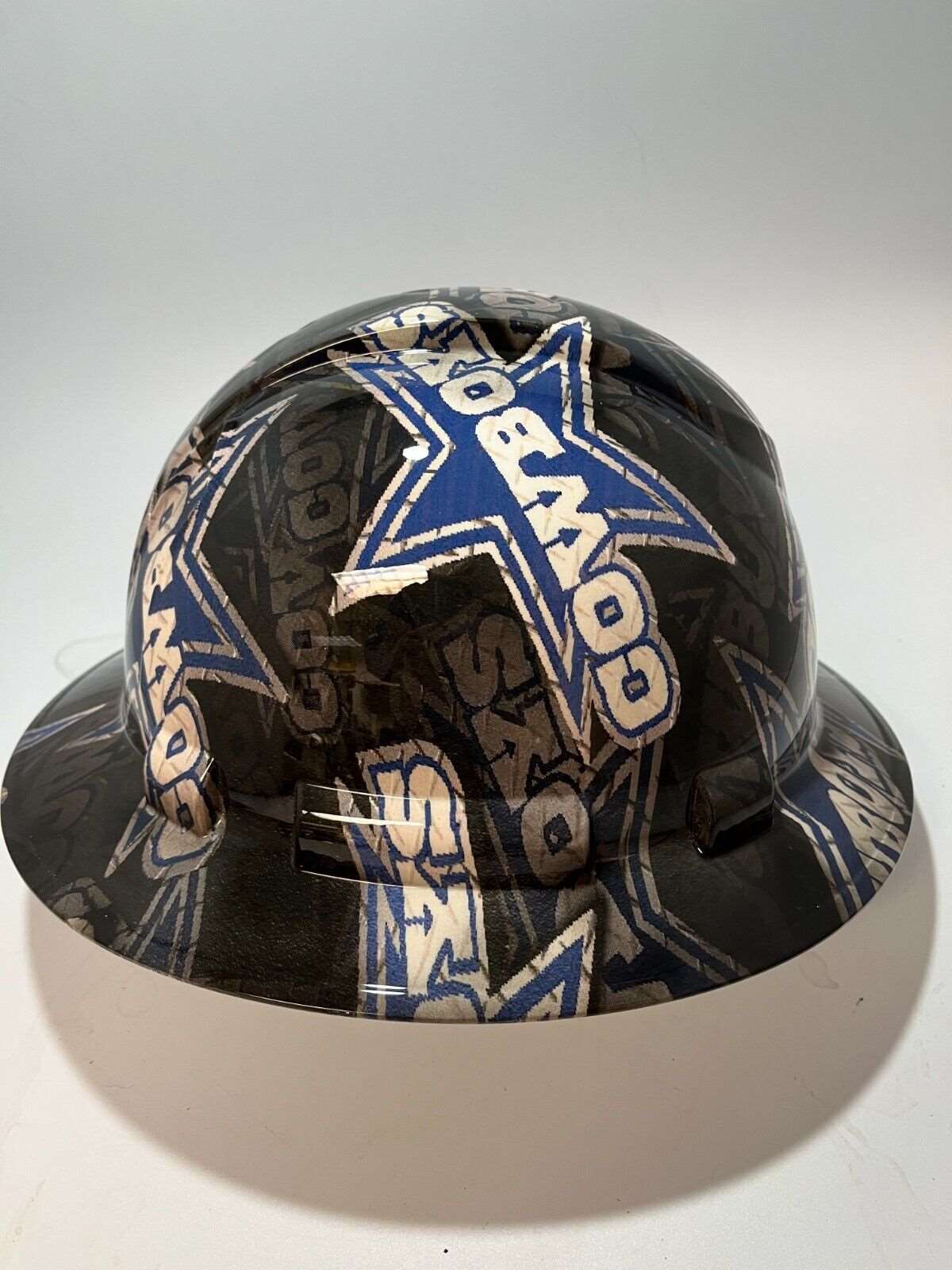 Badass hard hat with a Hydro dipped team design 