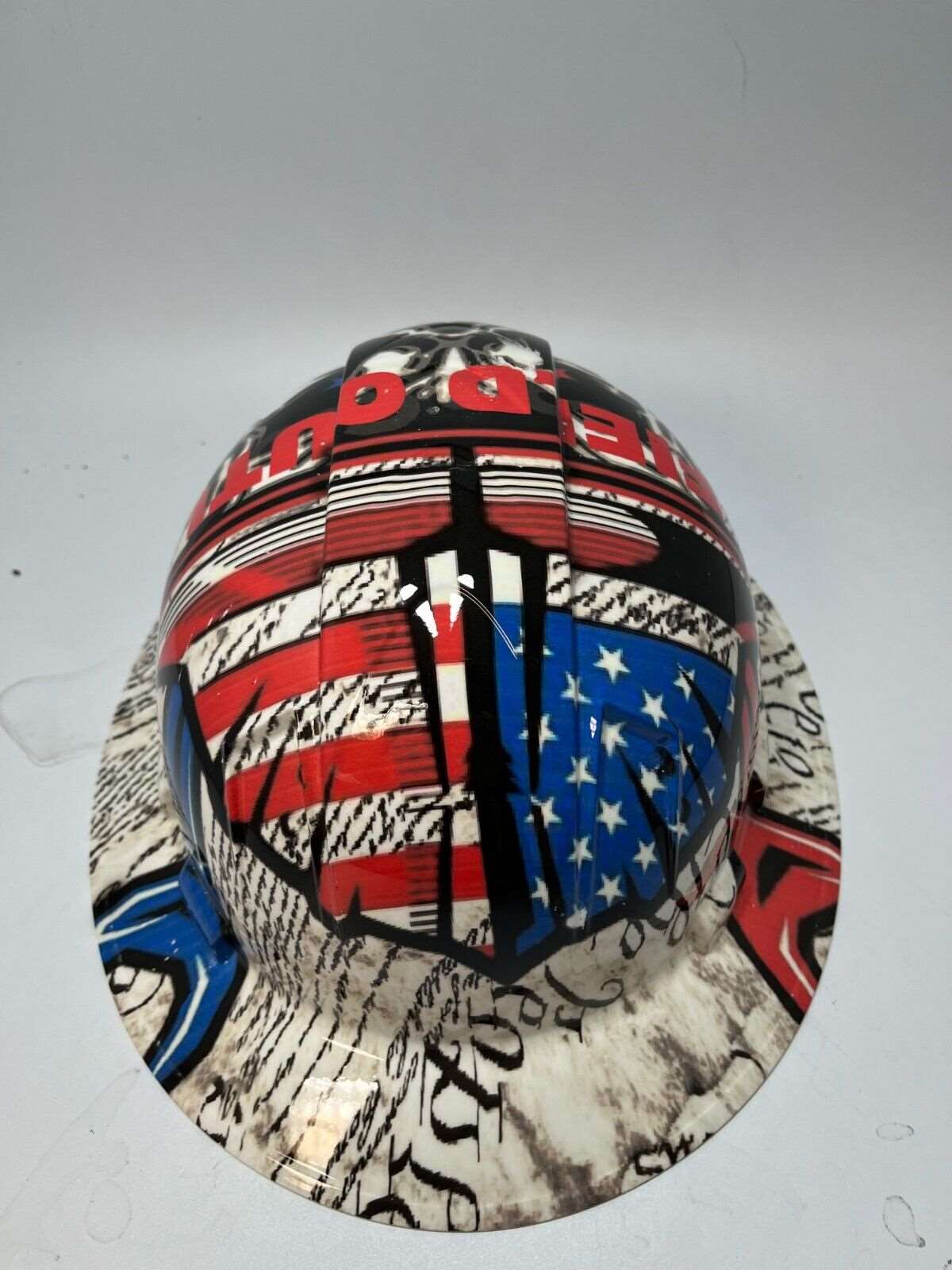 Badass hard hat with a Hydro dipped design 