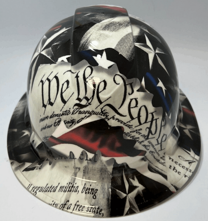 Badass hard hat with a Hydro dipped spiritual design