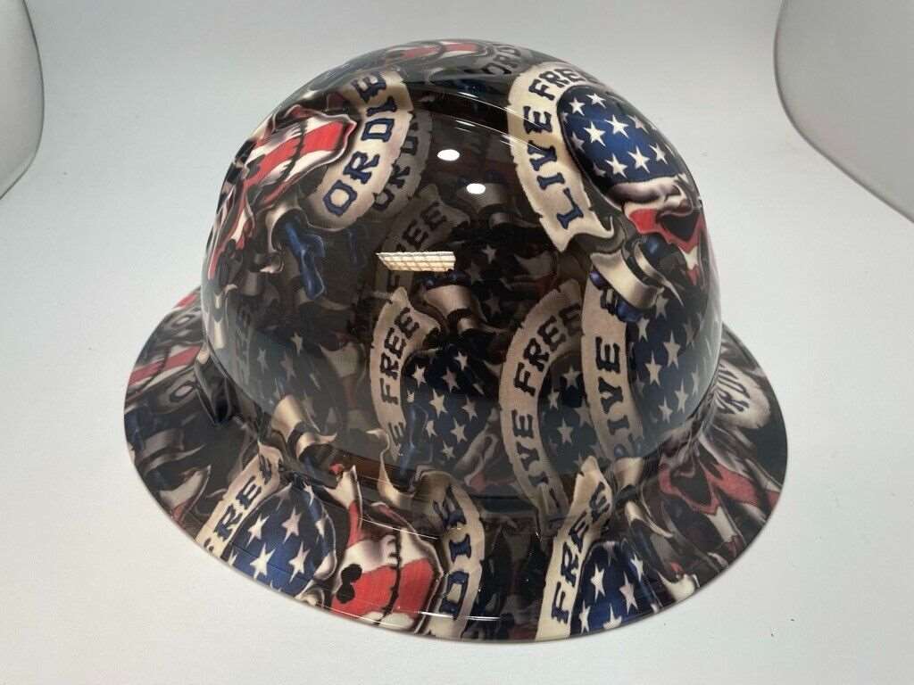 Bad ass hardhat with a hydro dipped skull design