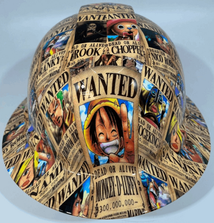 New Full Brim Hard Hat Custom Hydro Dipped MONKEY D LUFFY ONE PIECE ANIME