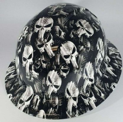 Bad ass hardhat with a hydro dipped skull design