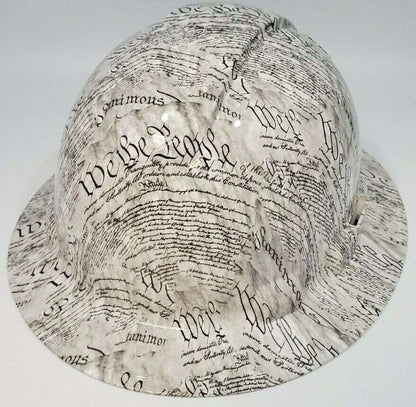 Bad ass hardhat with  hydro dipped flag design 