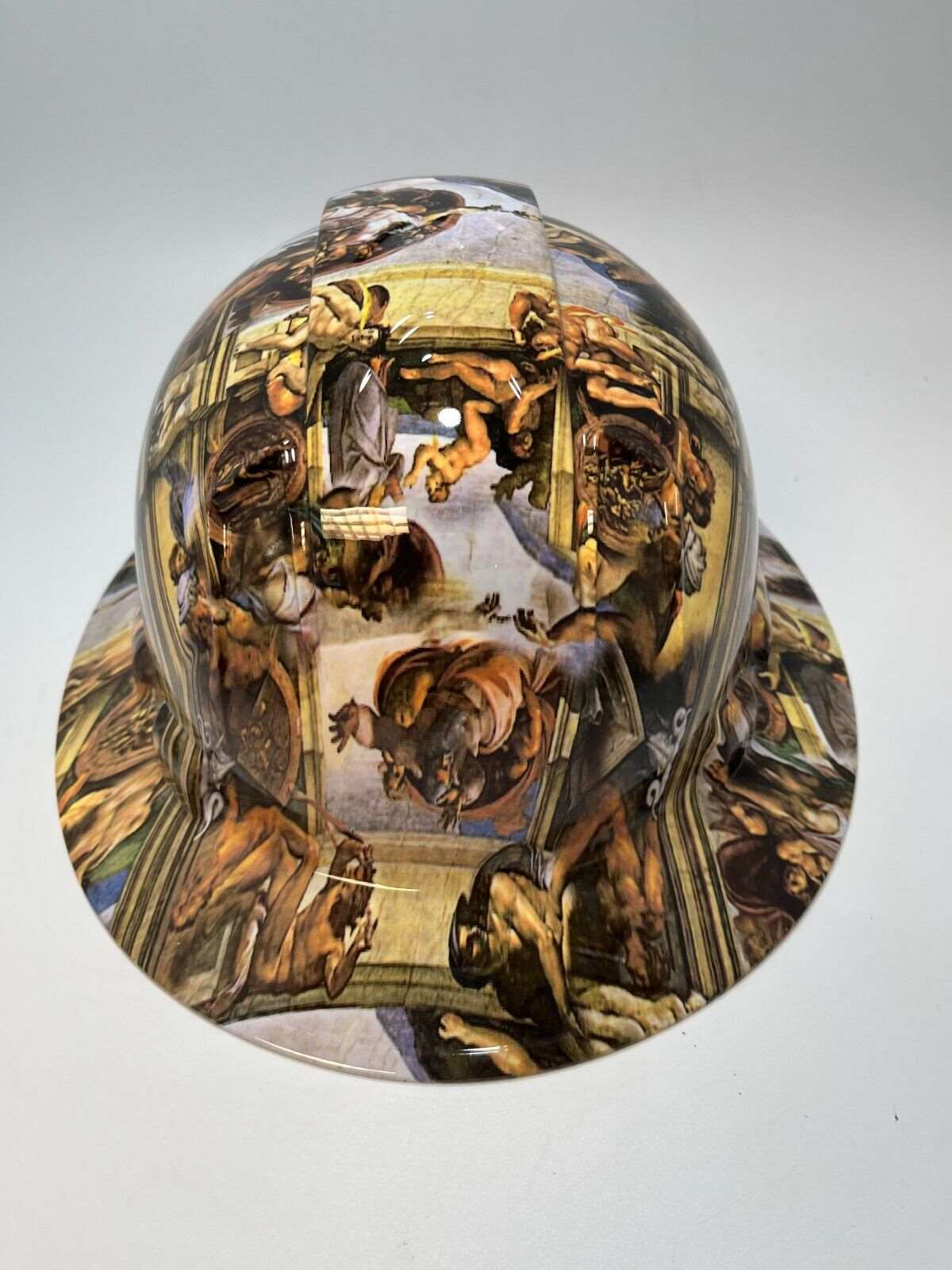 Badass hard hat with a Hydro dipped spiritual design