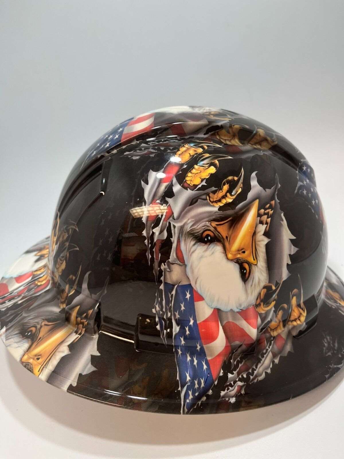 Bad ass hardhat with  hydro dipped Forces design