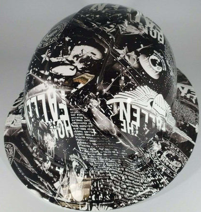 Badass hard hat with a Hydro dipped spiritual design