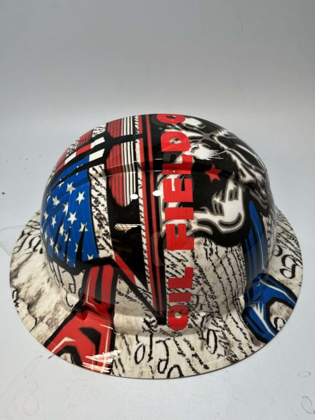 Badass hard hat with a Hydro dipped design 