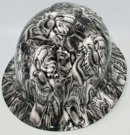 Bad ass hardhat with a hydro dipped skull design