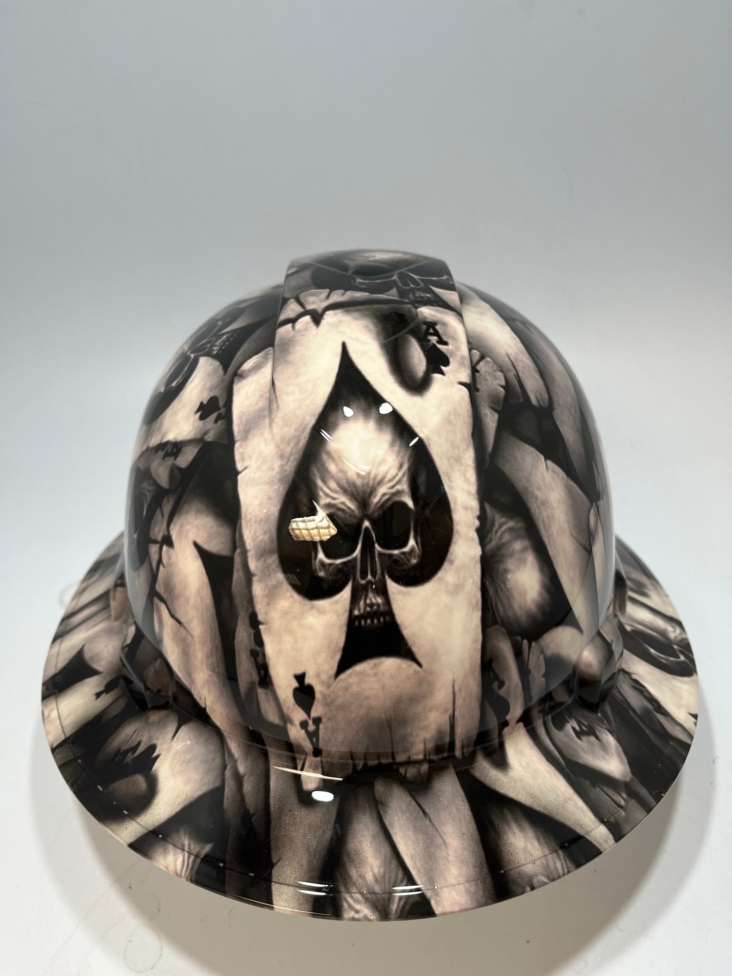 Bad ass hardhat with a hydro dipped skull design