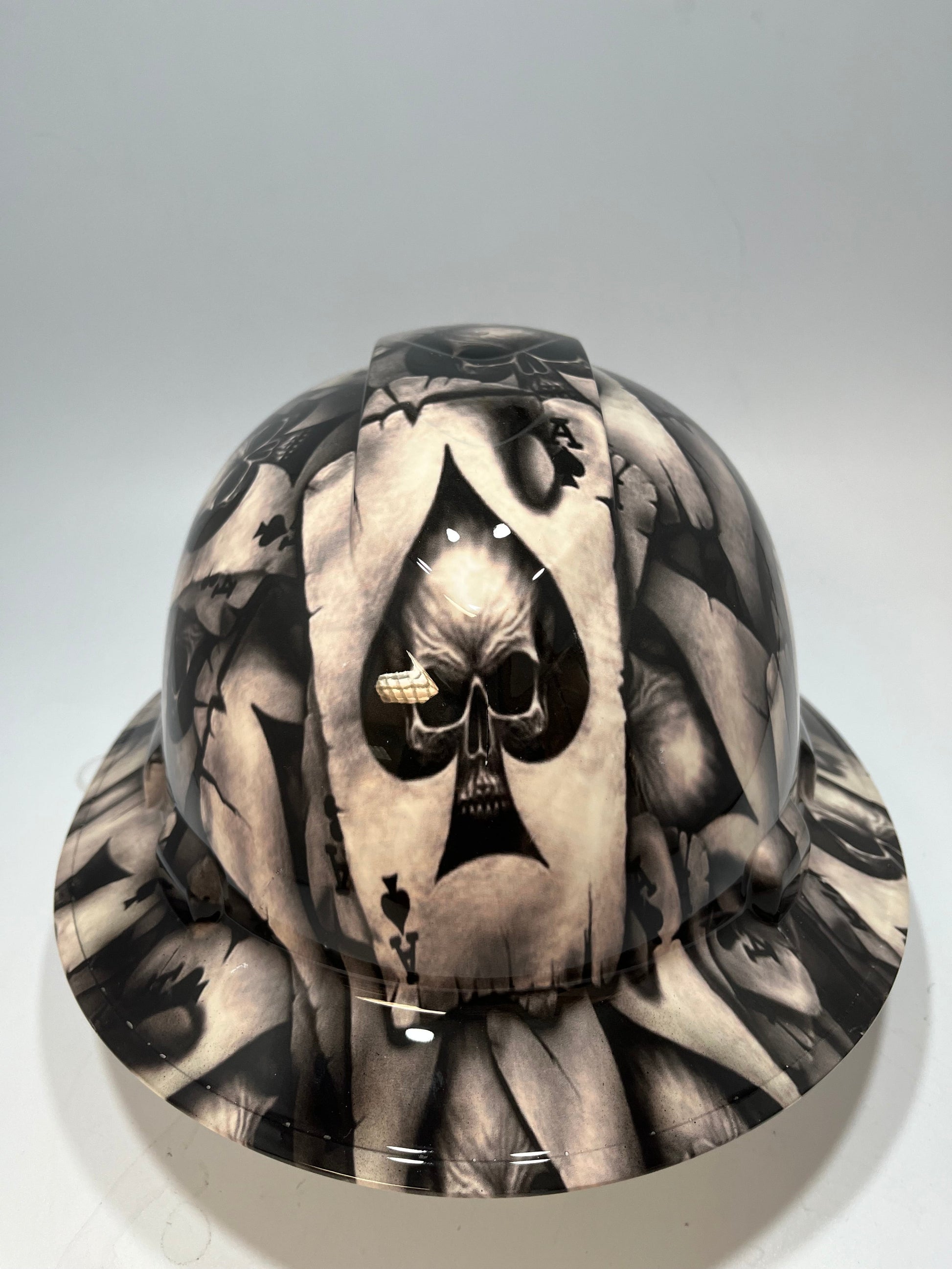Bad ass hardhat with a hydro dipped skull design