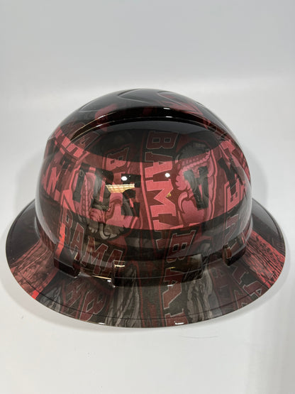 Full Brim Hard Hat Hydro Dipped ALABAMA CRIMSON TIDE BAMA ABSTRACT