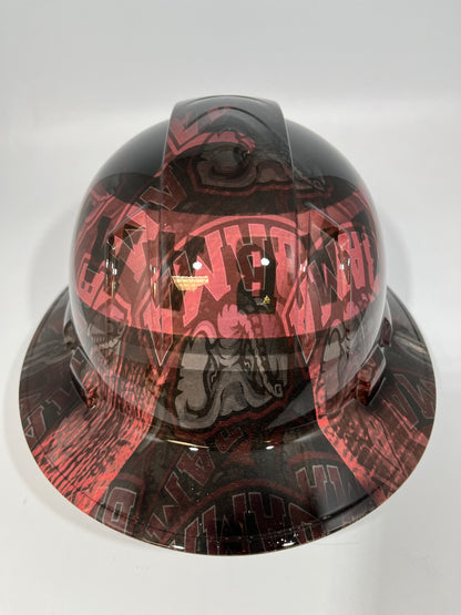 Full Brim Hard Hat Hydro Dipped ALABAMA CRIMSON TIDE BAMA ABSTRACT