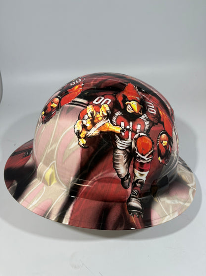 Full Brim Hard Hat Hydro Dipped ARIZONA CARDINALS