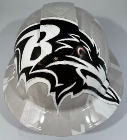 Full Brim Hard Hat Hydro Dipped BALTIMORE RAVENS SALUTE TO SERVICE EDITION