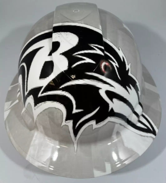 Full Brim Hard Hat Hydro Dipped BALTIMORE RAVENS SALUTE TO SERVICE EDITION