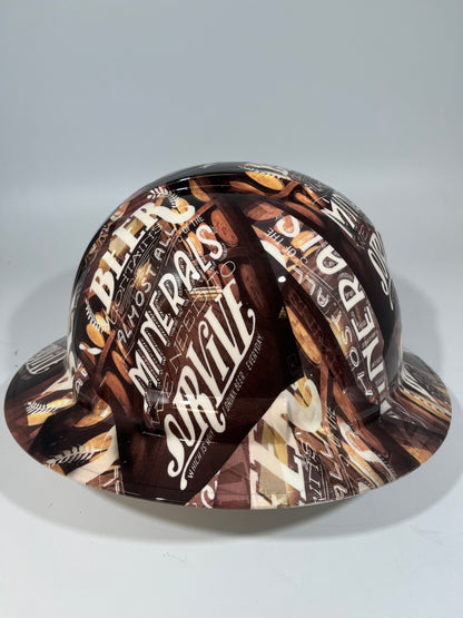 Full Brim Hard Hat Custom Hydro Dipped Beer Contains