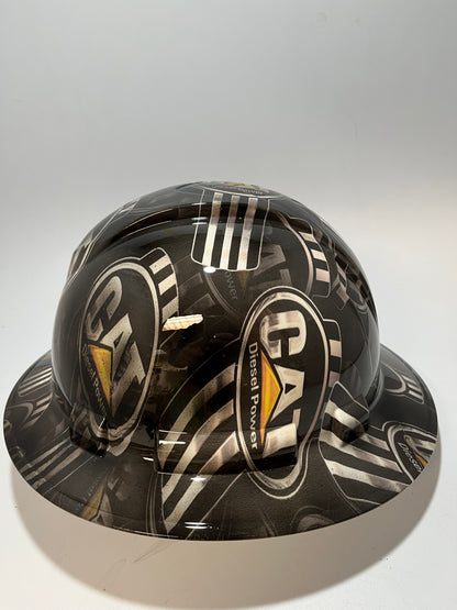 Full Brim Hard Hat Hydro Dipped CAT DIESEL POWER