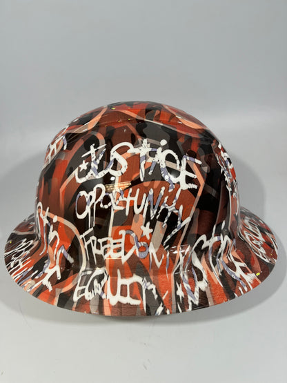 New Full Brim Hard Hat Custom Hydro Dipped CINCINNATI BENGALS INSPIRE CHANGE