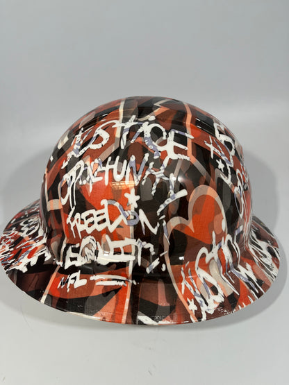 New Full Brim Hard Hat Custom Hydro Dipped CINCINNATI BENGALS INSPIRE CHANGE
