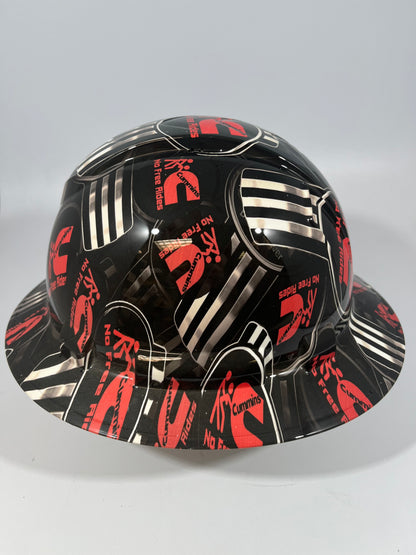 Full Brim Hard Hat Custom Hydro Dipped CUMMINS DIESEL NO FREE RIDES