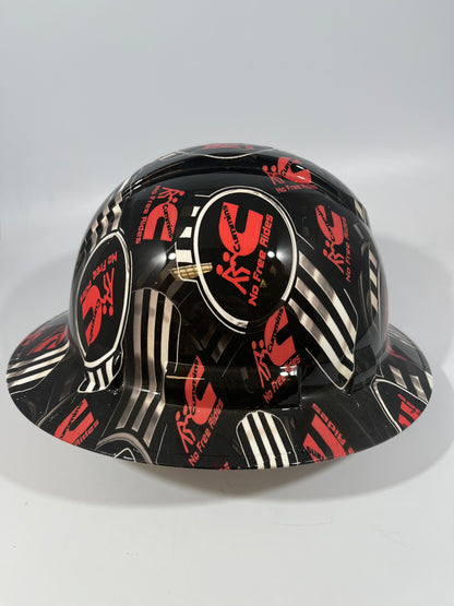 Full Brim Hard Hat Custom Hydro Dipped CUMMINS DIESEL NO FREE RIDES