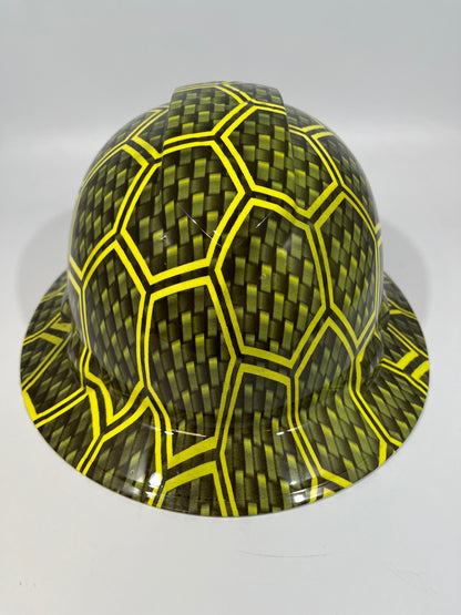 Full Brim Hard Hat Hydro Dipped Carbon Fiber Soccer