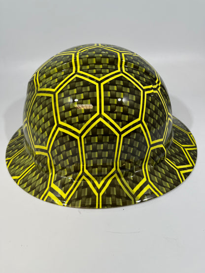 Full Brim Hard Hat Hydro Dipped Carbon Fiber Soccer