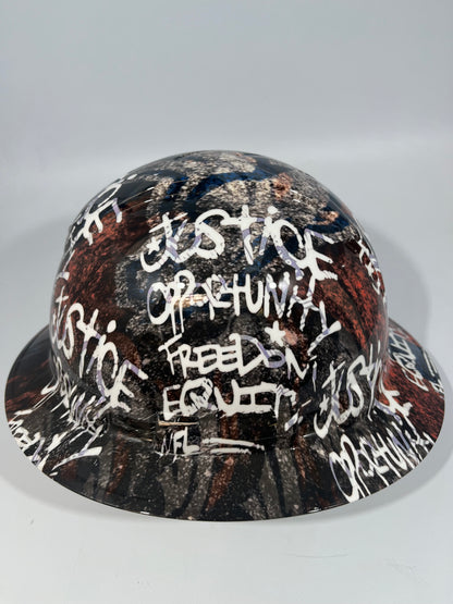 Full Brim Hard Hat Custom Hydro Dipped DENVER BRONCOS INSPIRE CHANGE