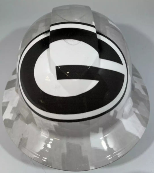 Full Brim Hard Hat Hydro Dipped GREEN BAY PACKERS SALUTE TO SERVICE EDITION