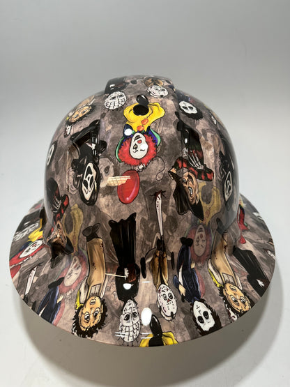 Full Brim Hard Hat Hydro Dipped HORROR MOVIE KIDS