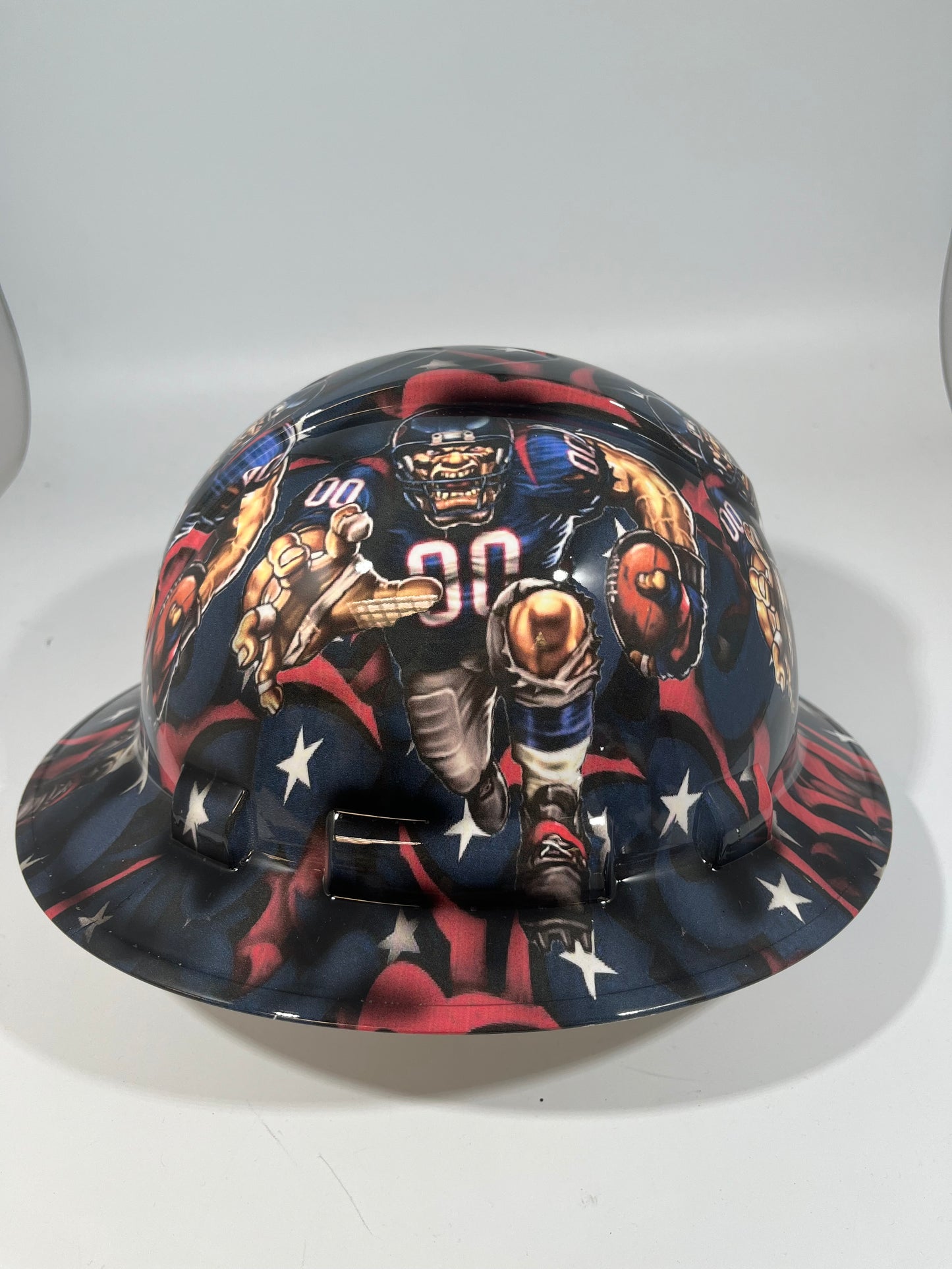 Full Brim Hard Hat Hydro Dipped HOUSTON TEXANS