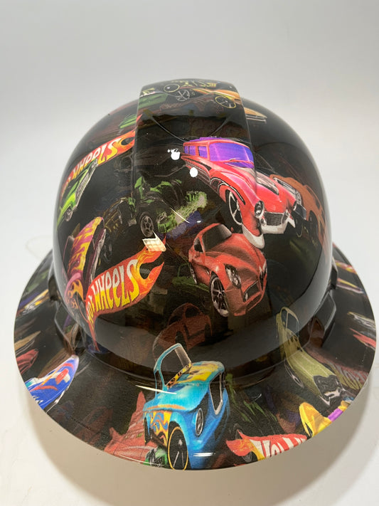 Full Brim Hard Hat Hydro Dipped Hot Wheels
