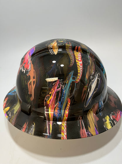 Full Brim Hard Hat Hydro Dipped Hot Wheels