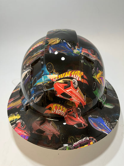 Full Brim Hard Hat Hydro Dipped Hot Wheels