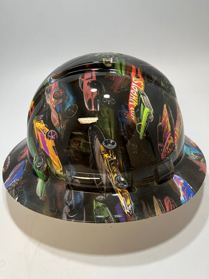 Full Brim Hard Hat Hydro Dipped Hot Wheels