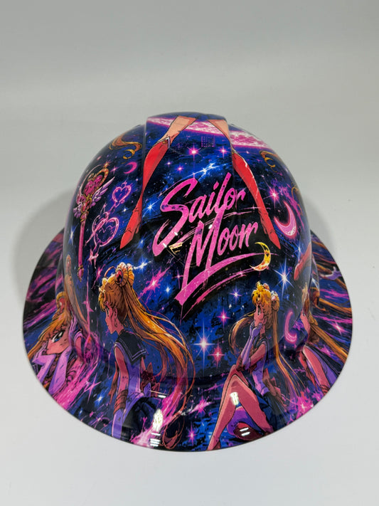Full Brim Hard Hat Hydro Dipped SAILOR MOON
