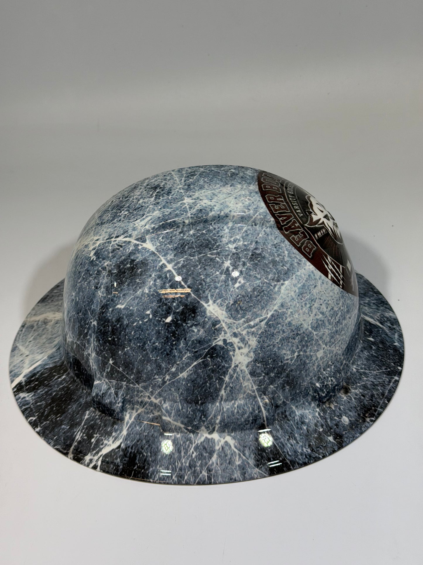 Full Brim Hard Hat Hydro Dipped BEAVER BOBCATS