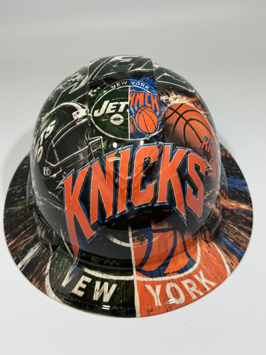 NEW YORK KNICKS JETS Full Brim Hard Hat