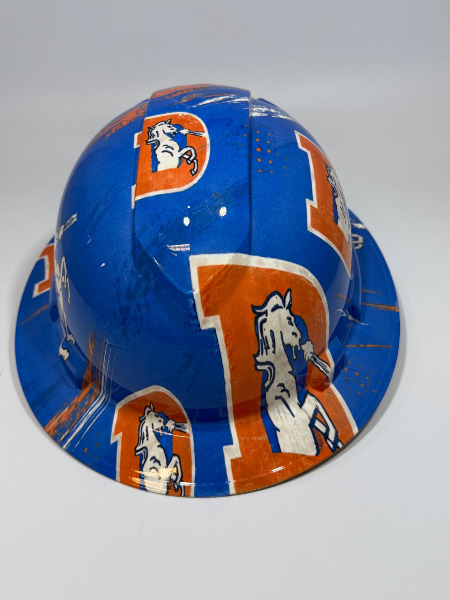 BRONCOS "D" Full Brim Hard Hat