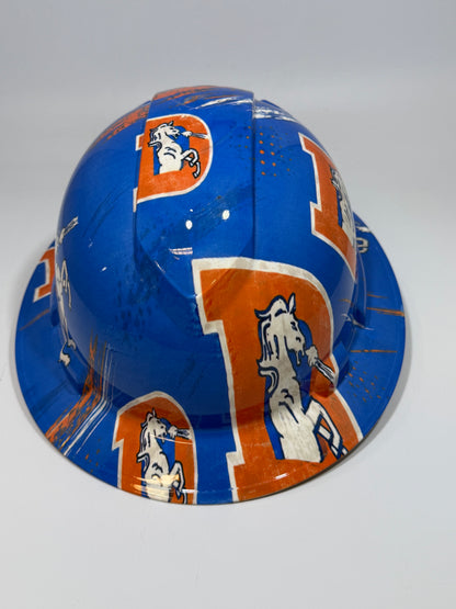 BRONCOS "D" Full Brim Hard Hat