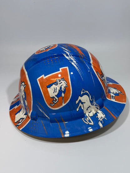 BRONCOS "D" Full Brim Hard Hat
