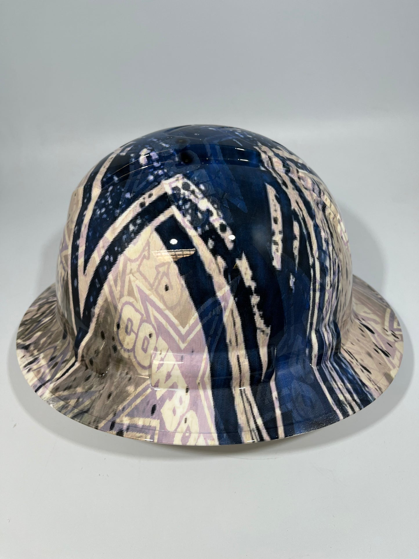 Full Brim Hard Hat Hydro Dipped DALLAS COWBOYS ABSTRACT